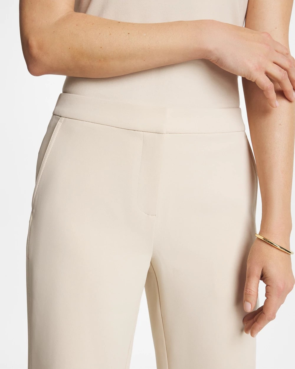 Chico's / Textured Straight Tapered Ankle Pants