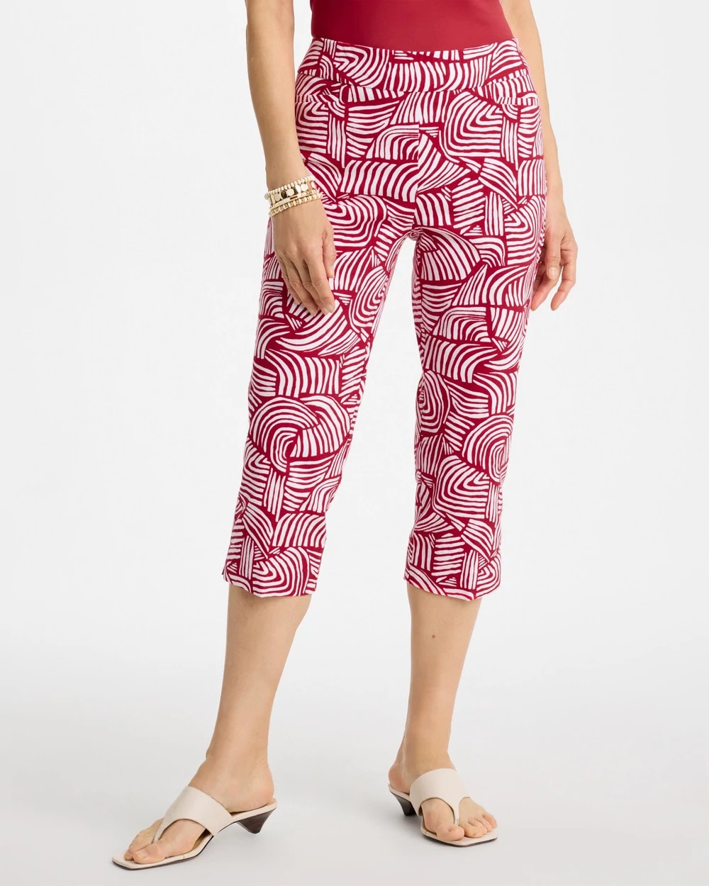 Chico's On Sale - Brigitte™ Slim Geo Pull-On Capri Pant