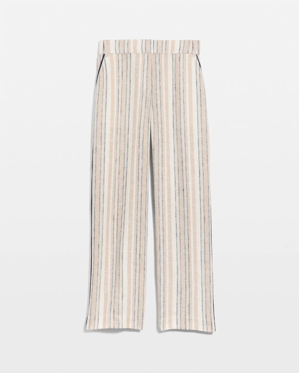 Chico's For Sale - Striped Piped Linen Fly Front Pants