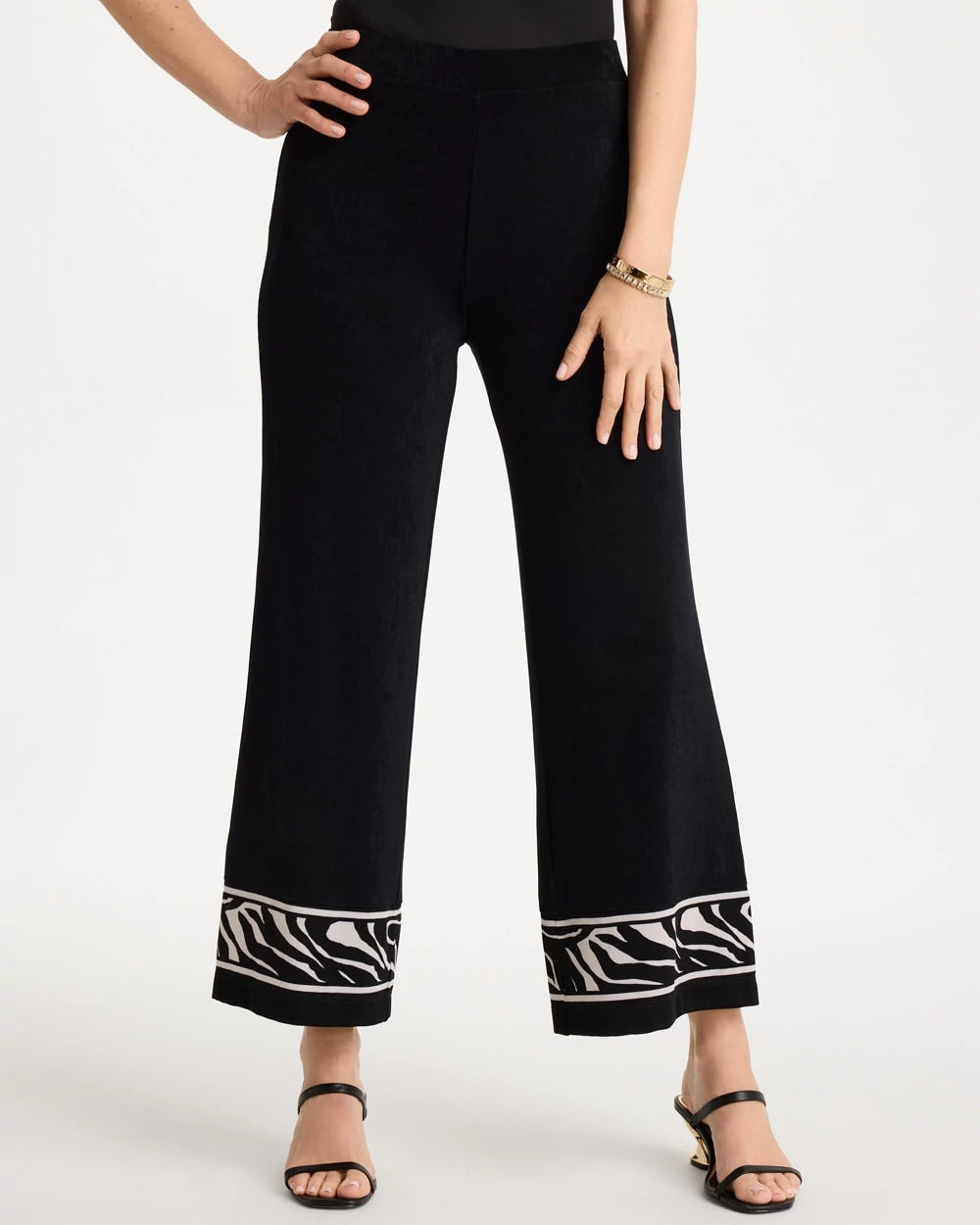 Chico's Outlet - Travelers™ Abstract Zebra Cropped Pants
