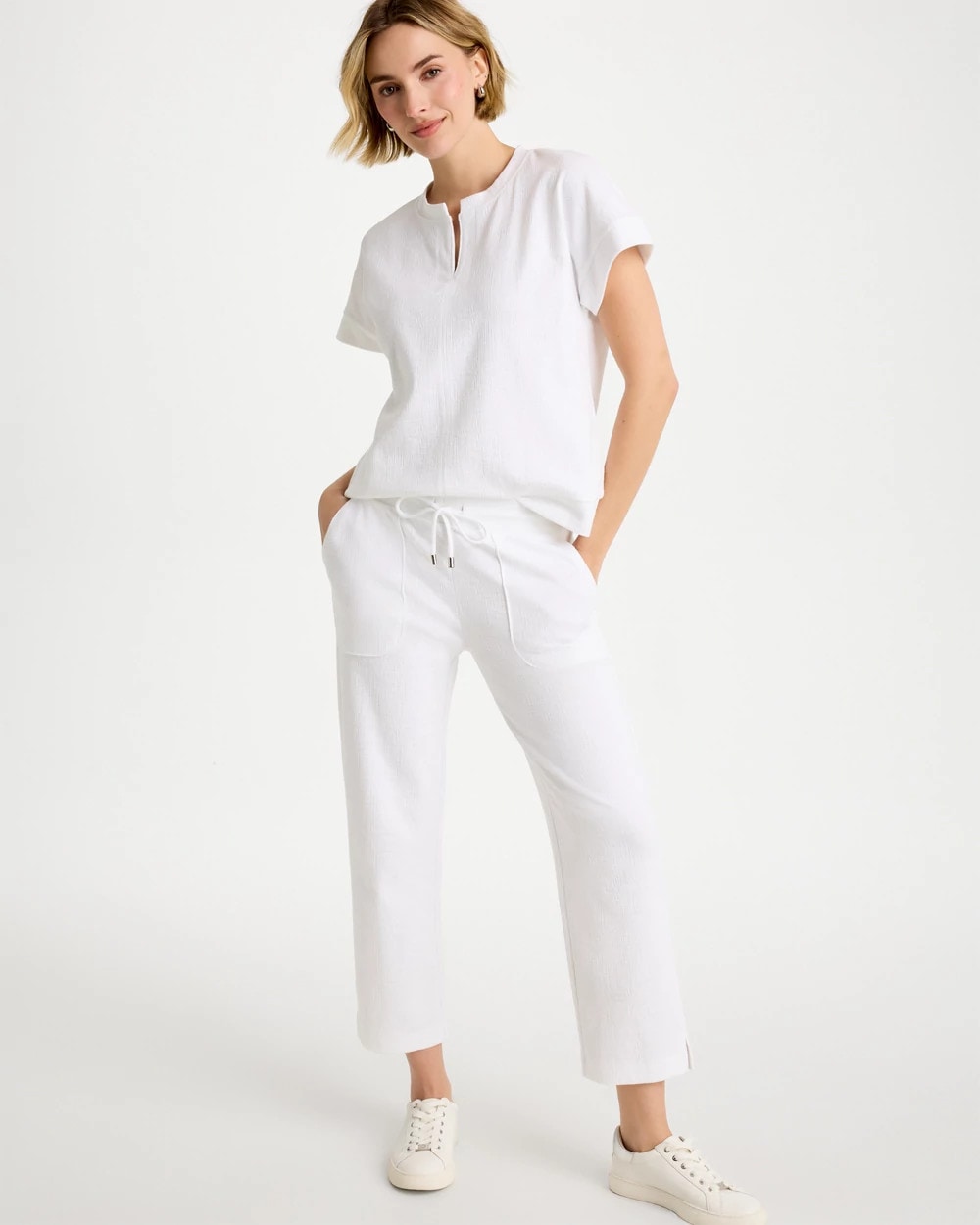 Chico's US - Zenergy® Crosshatch Knit Cropped Pants