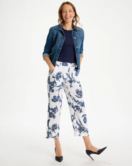 Chico's Discount - Piped Linen Fly Front Pants