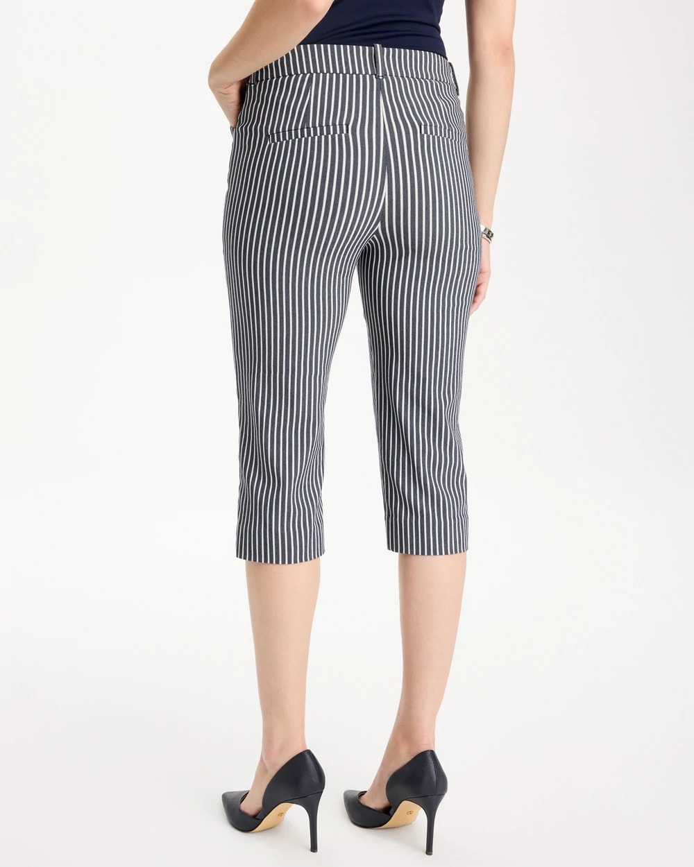 Chico's US - Emme Slim Striped Capri Pants