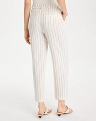 Chico's For Sale - Striped Linen Wide-Leg Ankle Pants