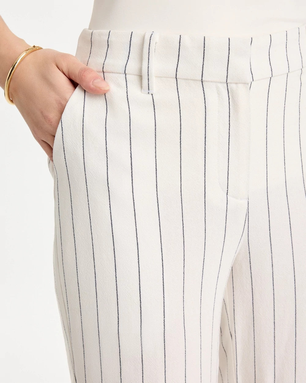 Chico's For Sale - Striped Linen Wide-Leg Ankle Pants