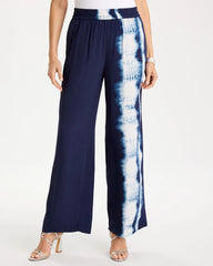 Chico's / Faux Silk Tie-Dye Palazzo Pants