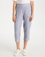 Chico's / Zenergy® Striped Gauze Cropped Pants