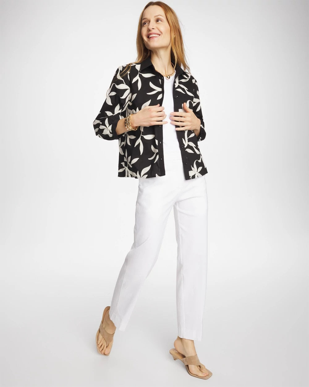 Chico's / Emme Fly Front Straight Crop Pants
