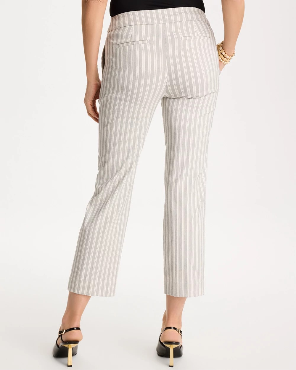 Chico's Sale - Striped Straight Crop Pant