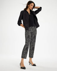 Chico's Outlet - Emme Fly Front Straight Printed Crop Pants