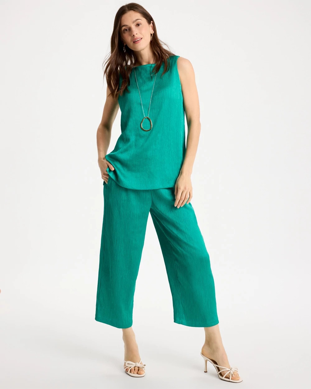 Chico's Online - Petite Travelers™ Crinkle Textured Crop Pants