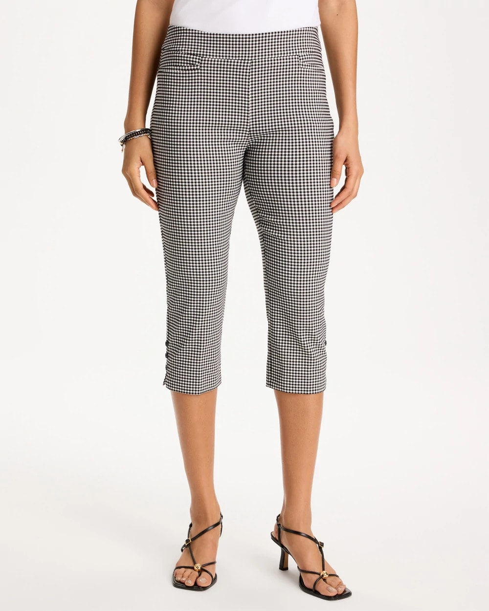 Chico's Sale - Brigitte™ Slim Gingham Pull-On Capri Pant