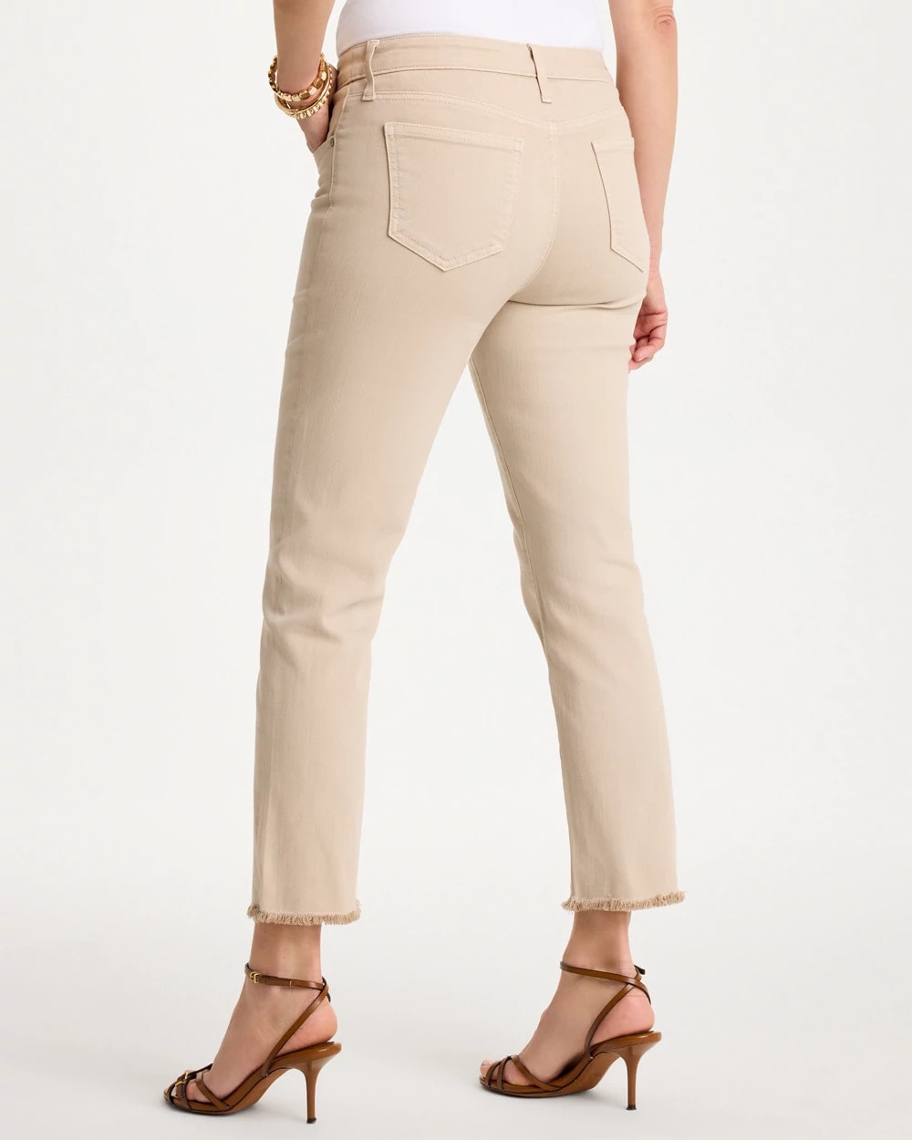 Chico's Outlet - Girlfriend Slim Frayed Crop Jeans
