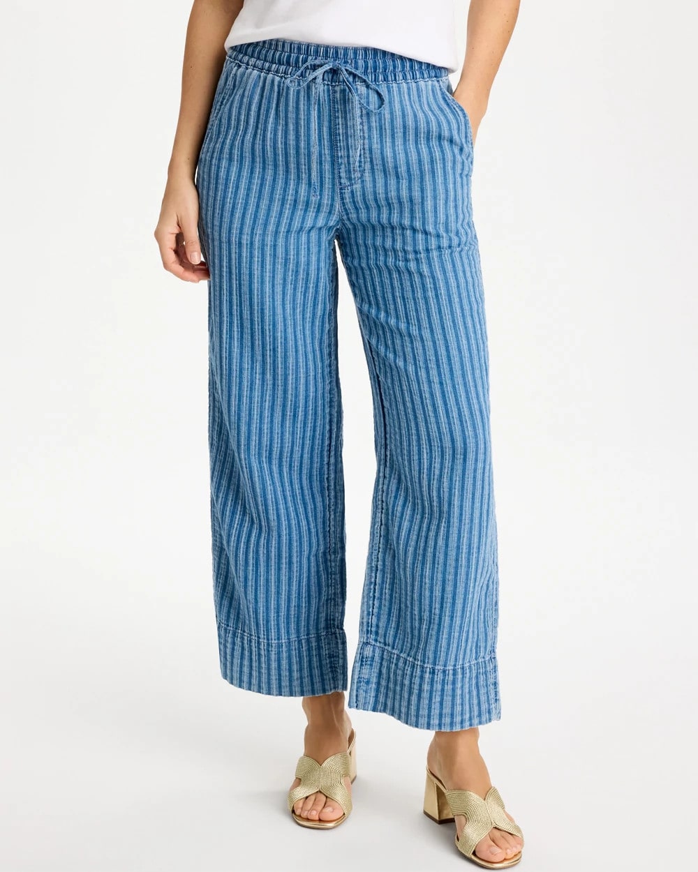 Chico's Online - Gauze Striped Wide Crop Jean