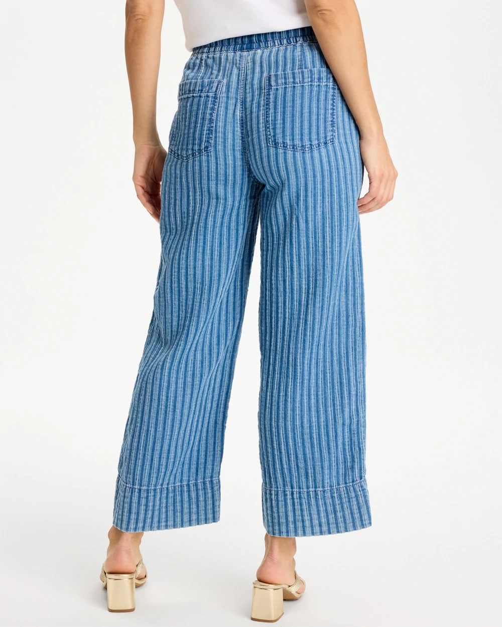 Chico's Online - Gauze Striped Wide Crop Jean
