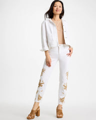 Chico's On Sale - Girlfriend Slim Raffia Palm Crop Jeans