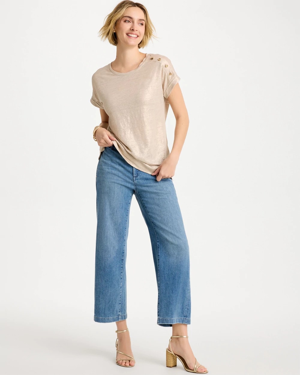 Chico's Outlet - Straight Crop Trouser Jeans