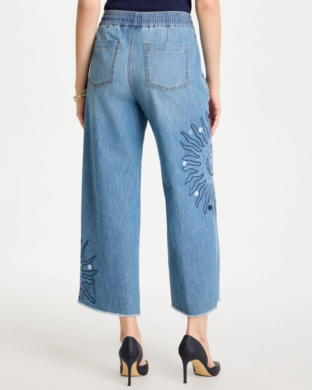Chico's US - Embellished Ultra Lightweight Crop Jeans