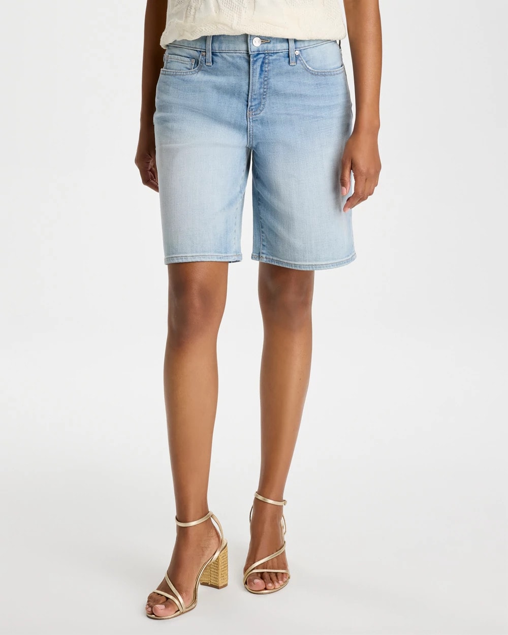 Chico's US - Girlfriend Slim Indigo Jean Shorts