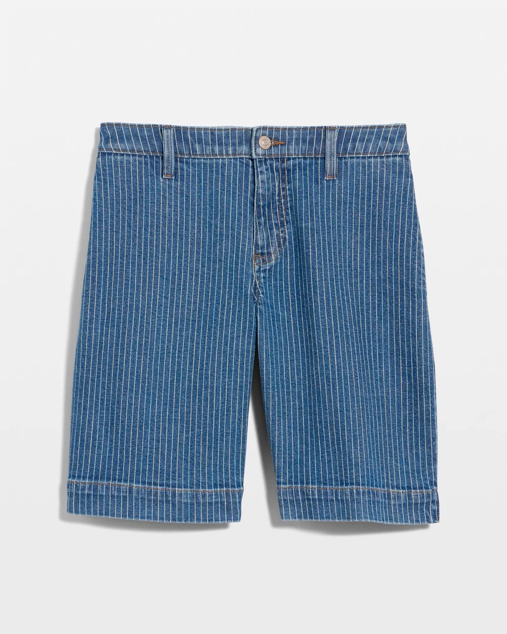 Chico's / Striped Denim Trouser Shorts
