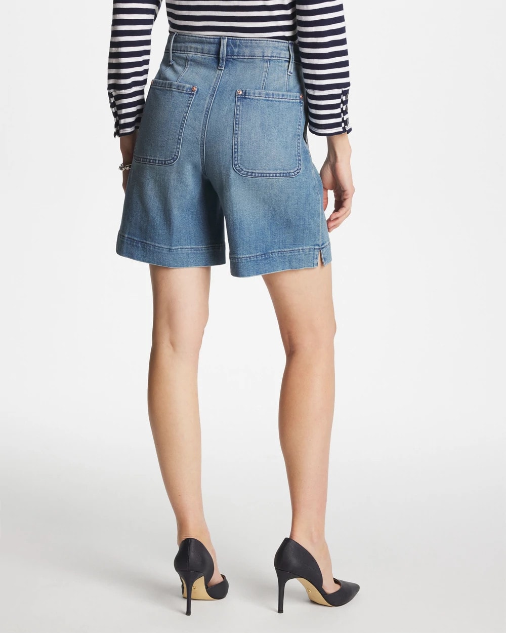 Chico's Discount - Denim Trouser Shorts