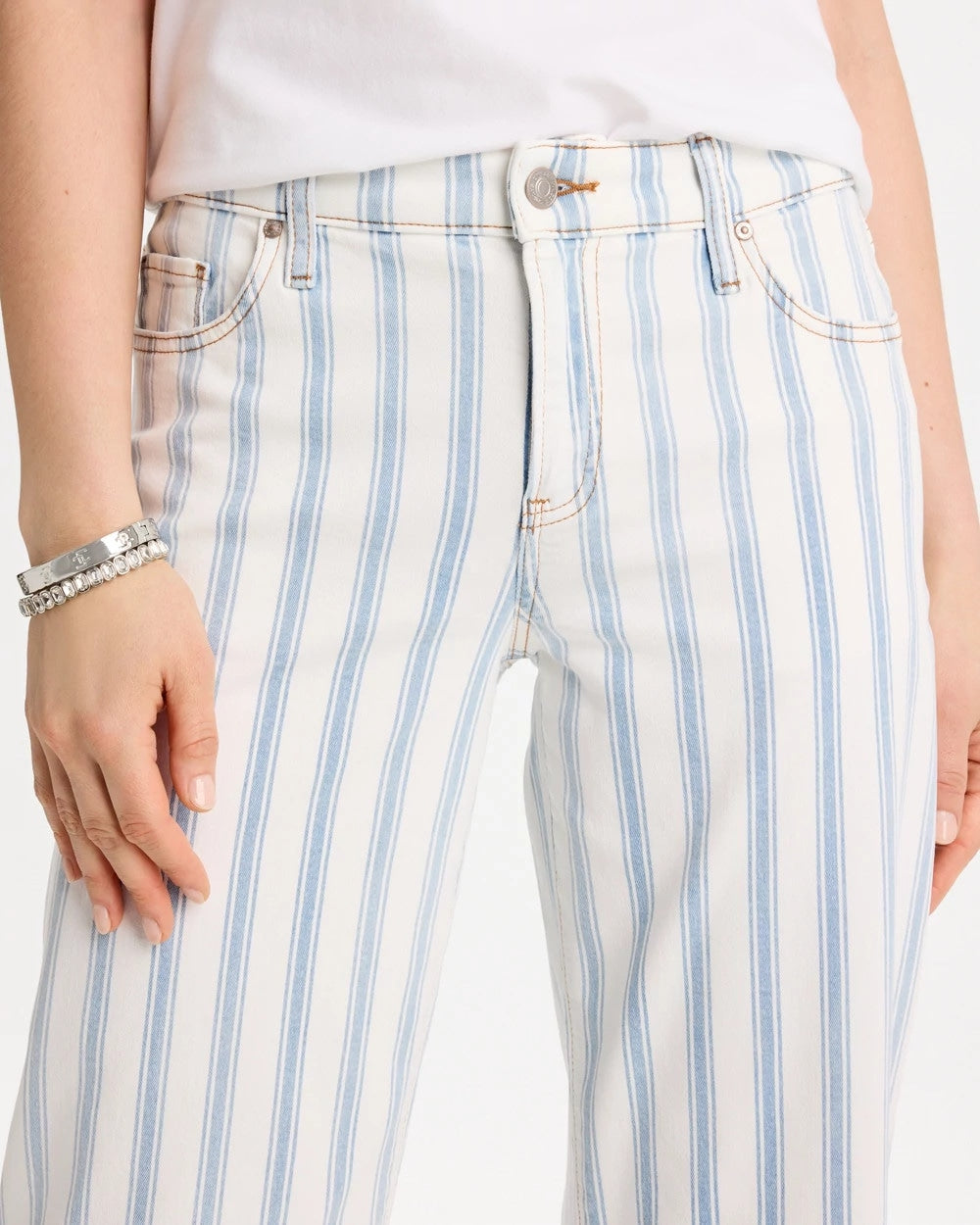 Chico's Sale - Striped Relaxed Boyfriend Jean