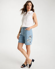 Chico's On Sale - Embellished Lightweight Jean Shorts