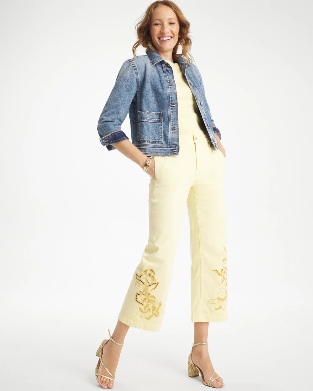 Chico's For Sale - Trouser Cutwork Crop Jeans