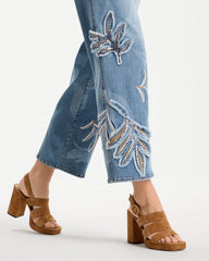 Chico's Online - Tropical Embroidery Pull-On Wide Crop Jean
