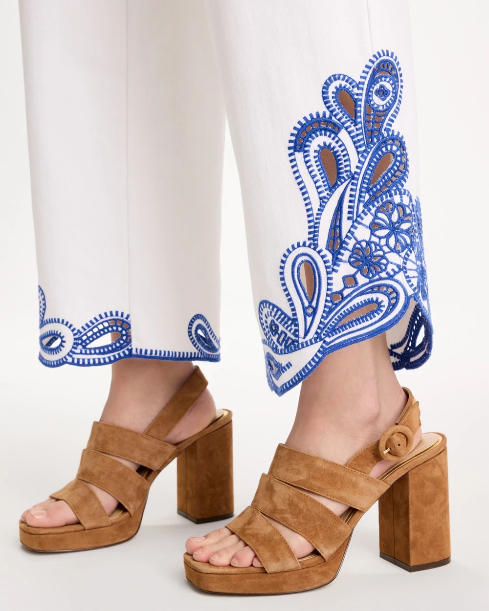 Chico's Sale - Girlfriend Wide-Leg Cutout Crop Jean
