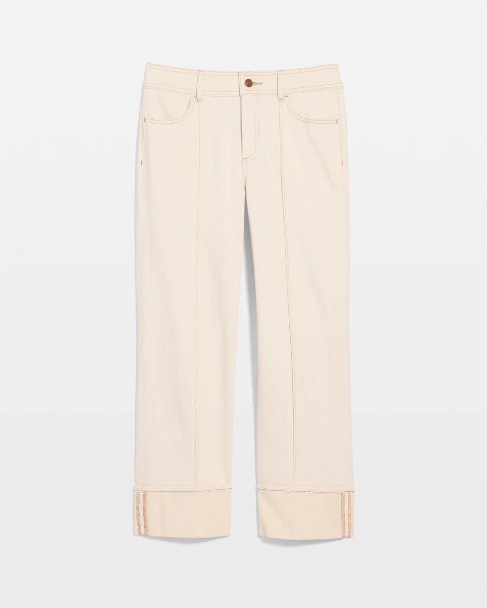 Chico's Outlet - Pintuck Cuffed Cropped Jeans