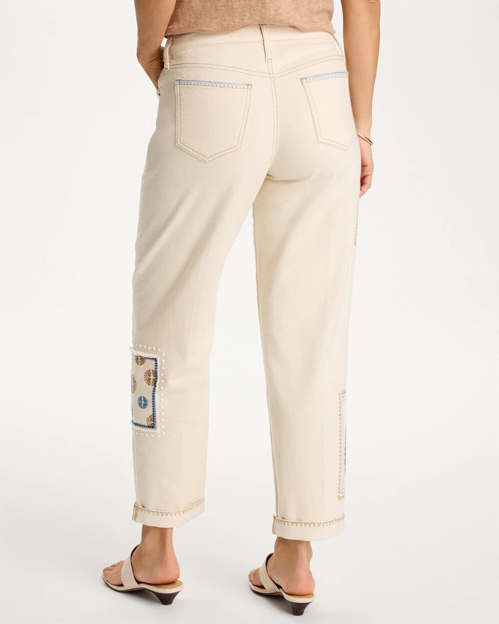 Chico's Online - Patchwork Relaxed Boyfriend Jean