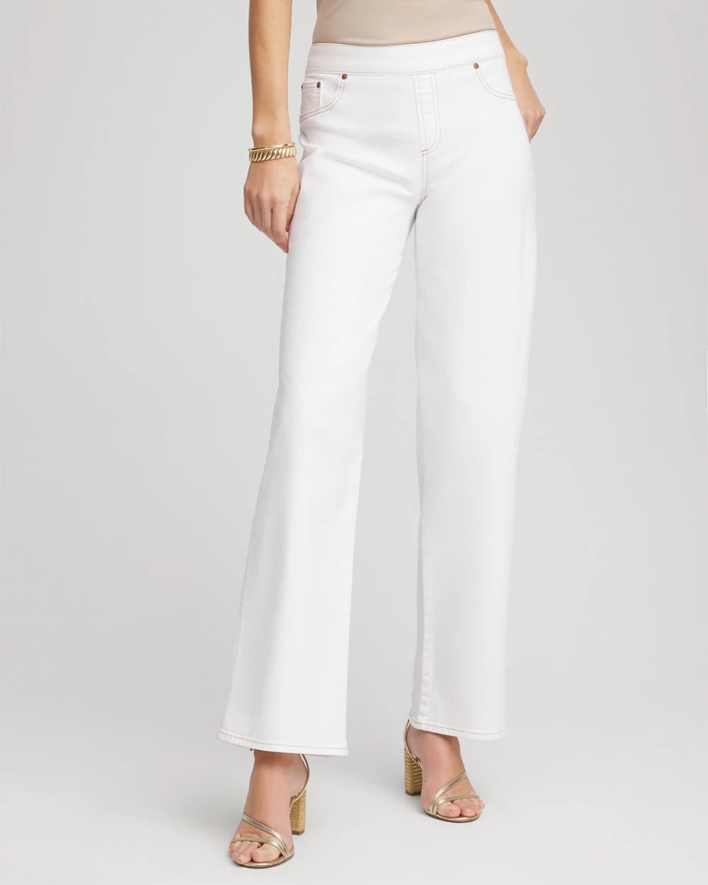 Chico's / Seeded Pull-On Wide-Leg Jeans