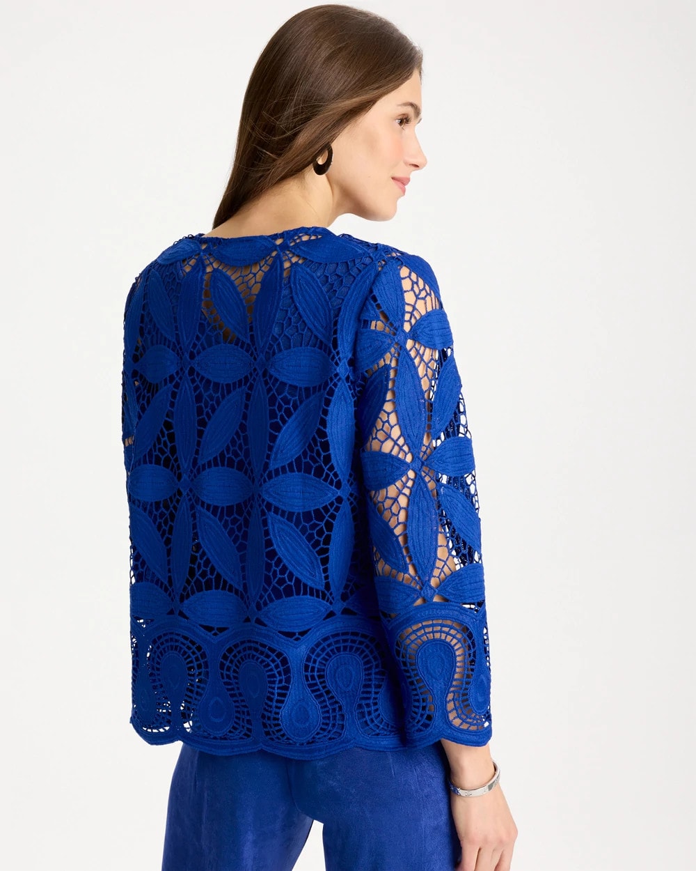 Chico's US - Travelers™ Collection Macramé Lace Jacket