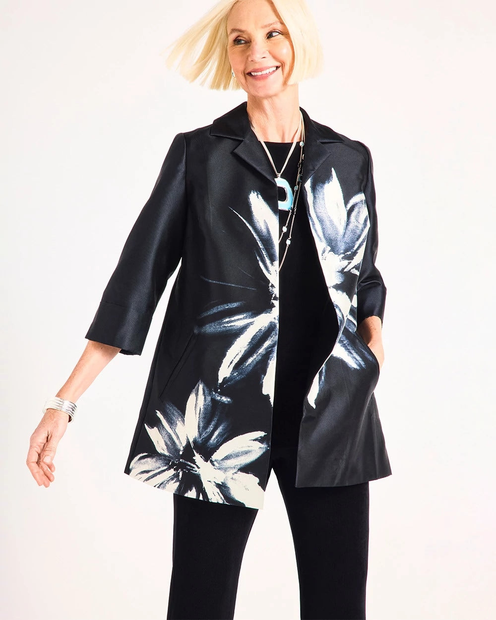 Chico's Online - Travelers™ Collection Floral Long Jacket