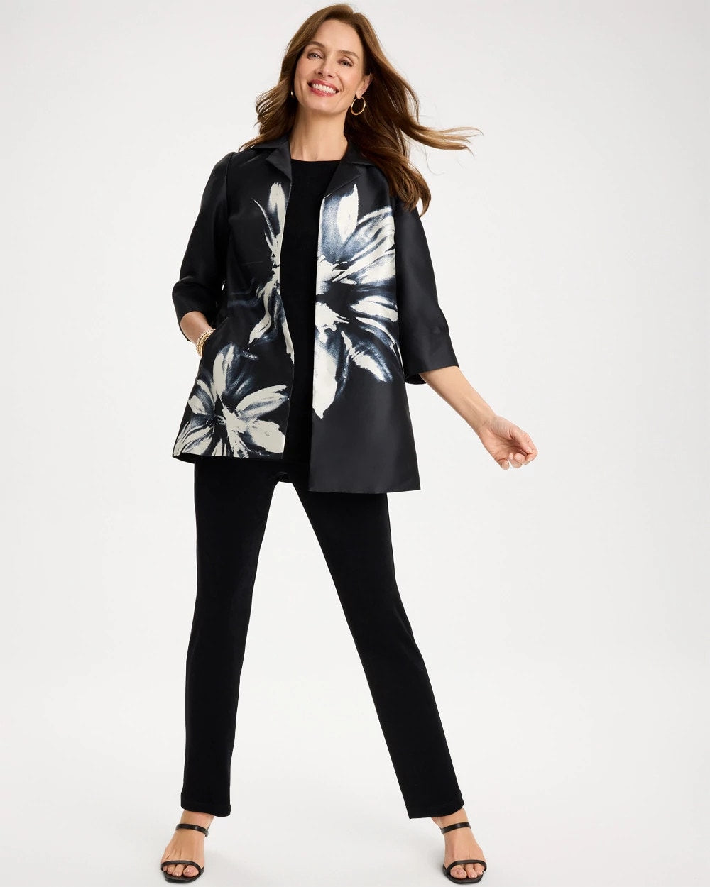 Chico's Online - Travelers™ Collection Floral Long Jacket