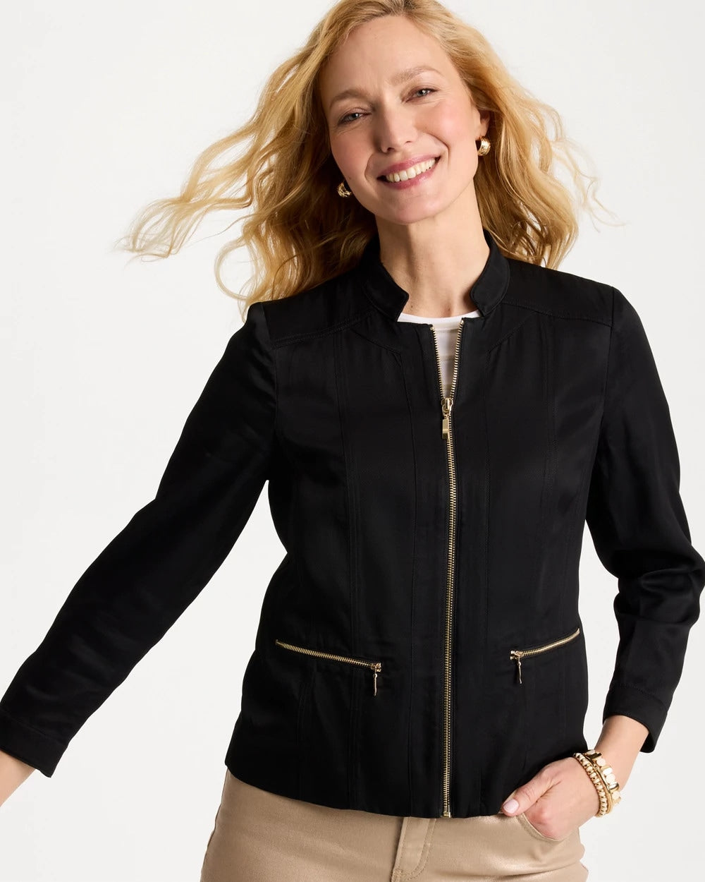 Chico's Discount - Textured Shine Jacket