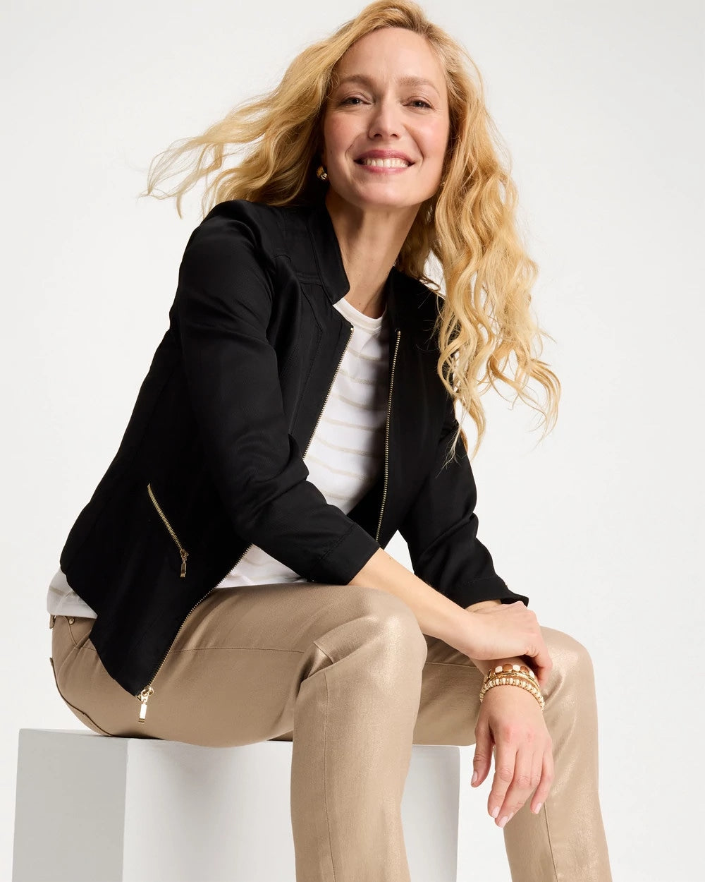 Chico's Discount - Textured Shine Jacket