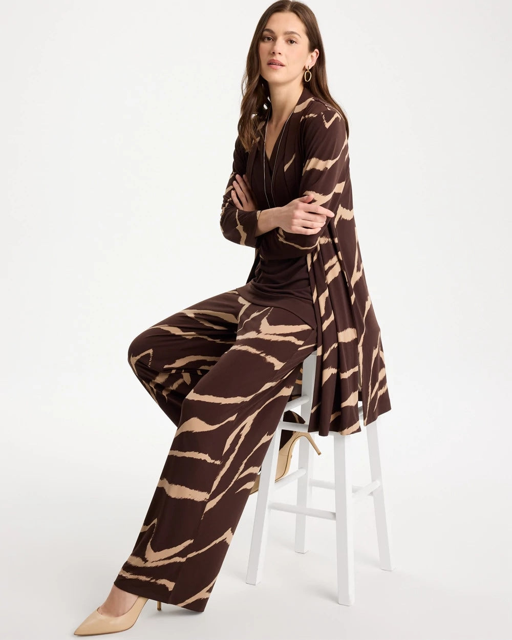 Chico's On Sale - Travelers™ Knit Animal Print Duster Cardigan