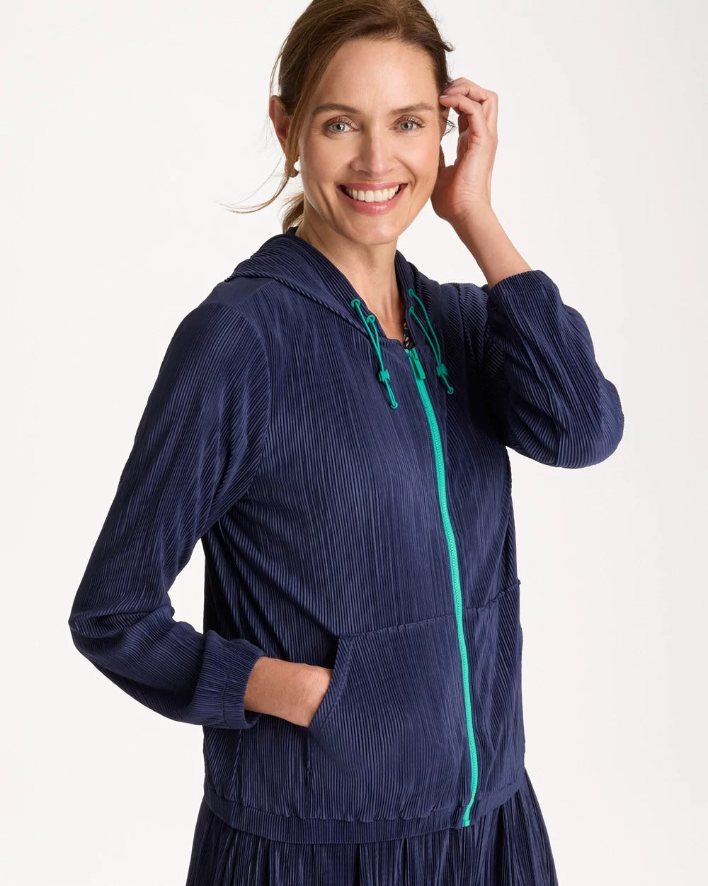 Chico's US - Zenergy® Micro Plisse Hooded Jacket