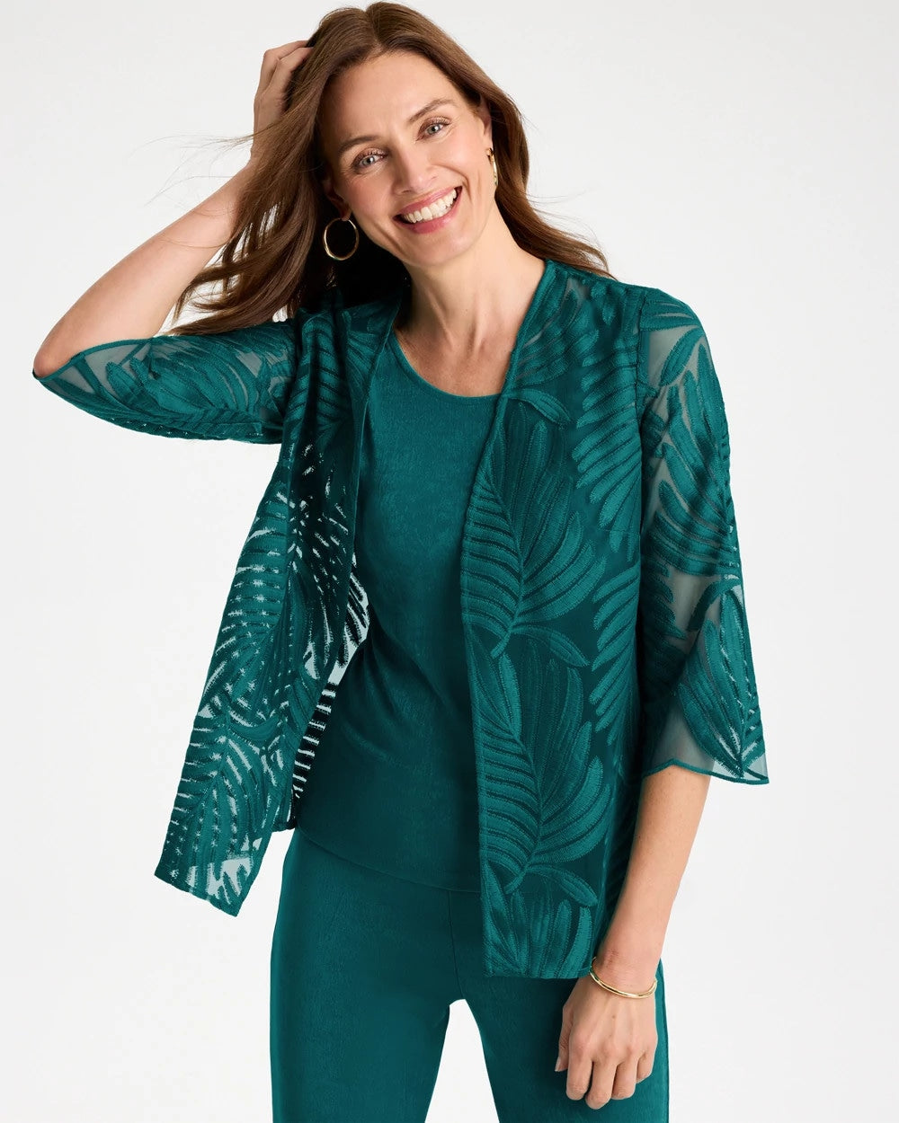 Chico's On Sale - Travelers™ Collection Palm Frond Sheer Jacket