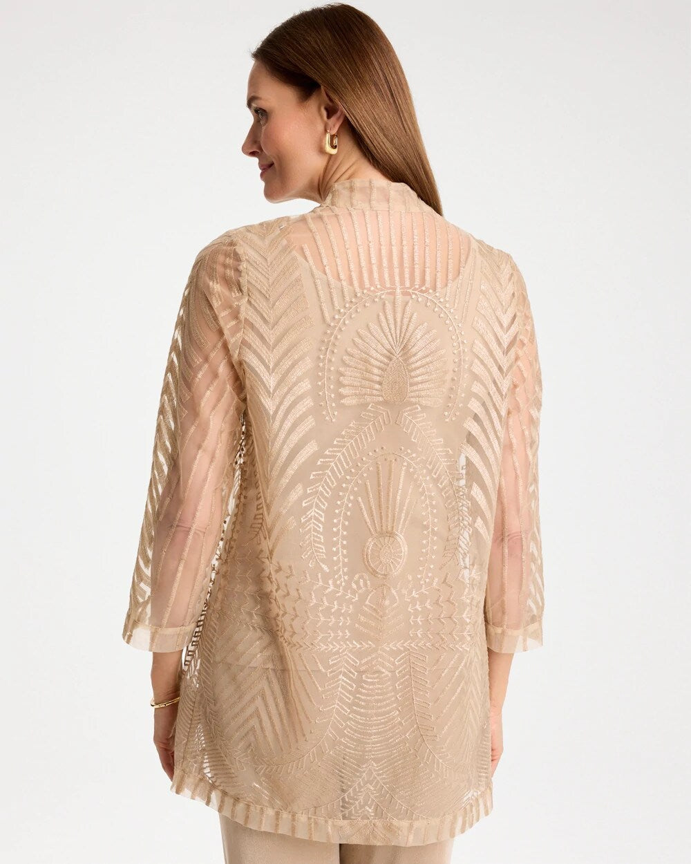 Chico's Online - Travelers™ Sheer Embroidered Cardigan