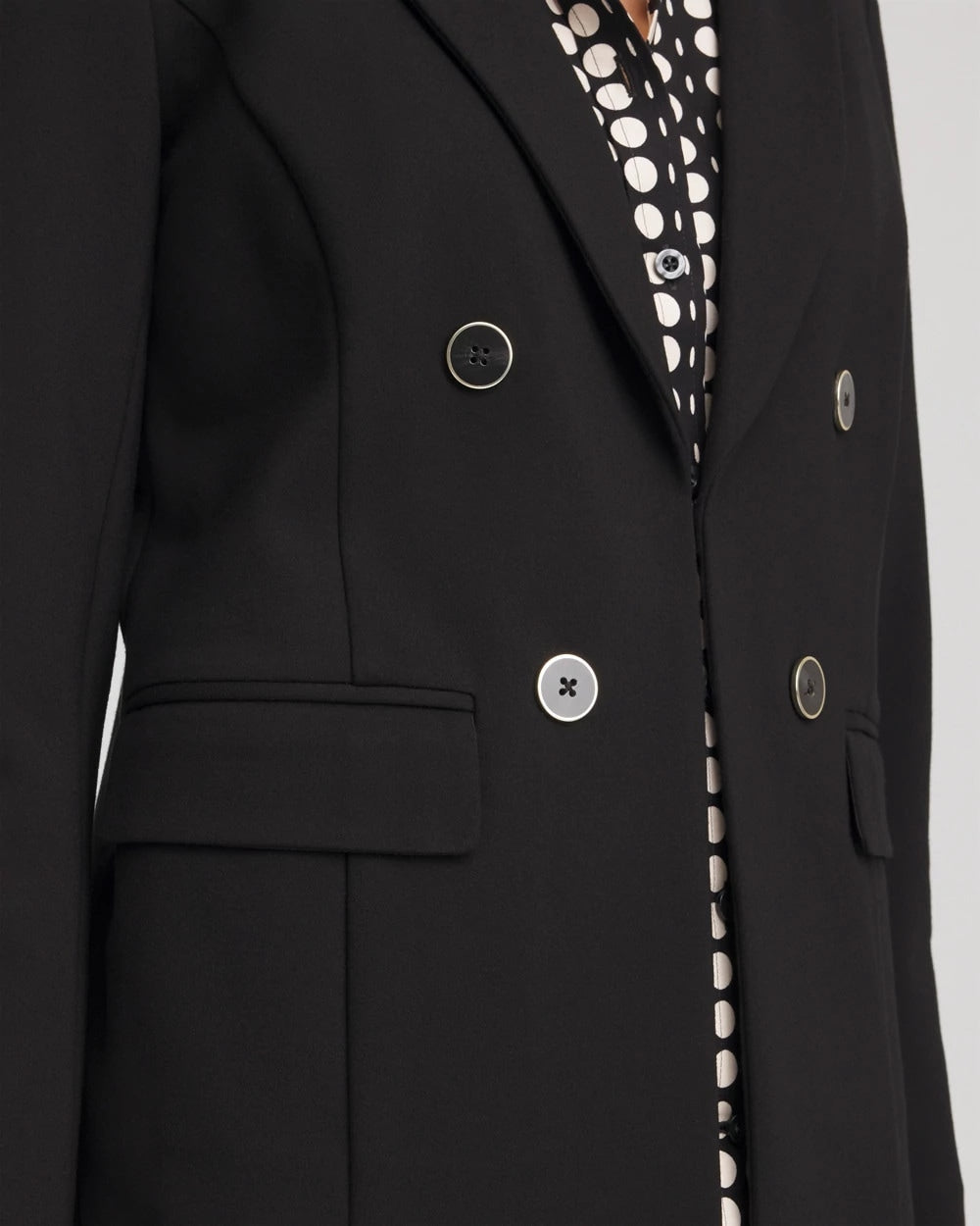 Chico's US - Ponte Double-Breasted Knit Blazer