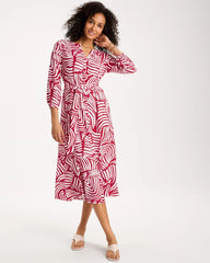 Chico's Outlet - Printed Midi Shirt Dress