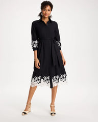 Chico's Online - Cotton Lace Trim Shirtdress