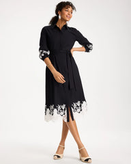Chico's Online - Cotton Lace Trim Shirtdress