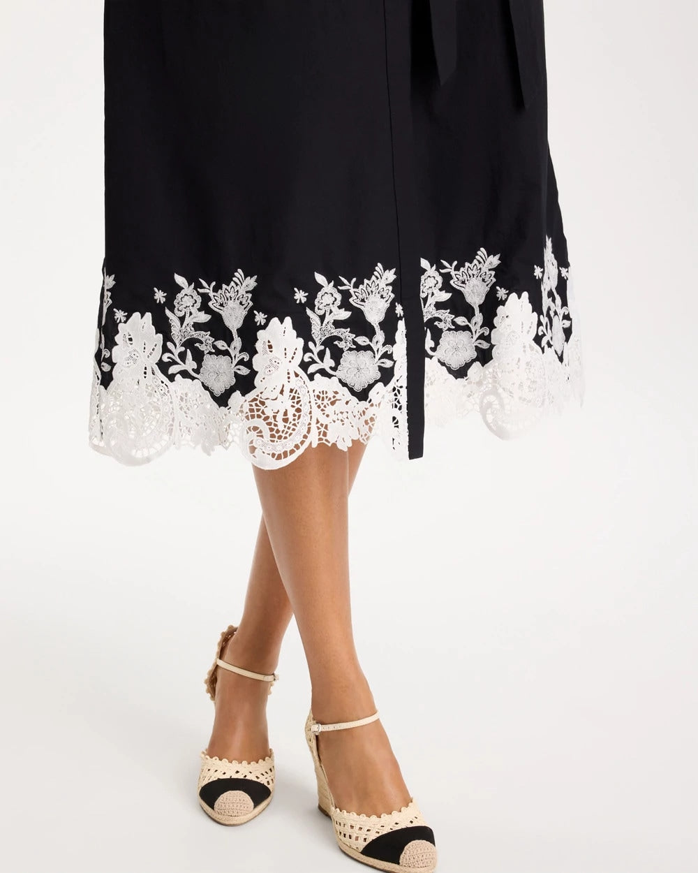 Chico's Online - Cotton Lace Trim Shirtdress
