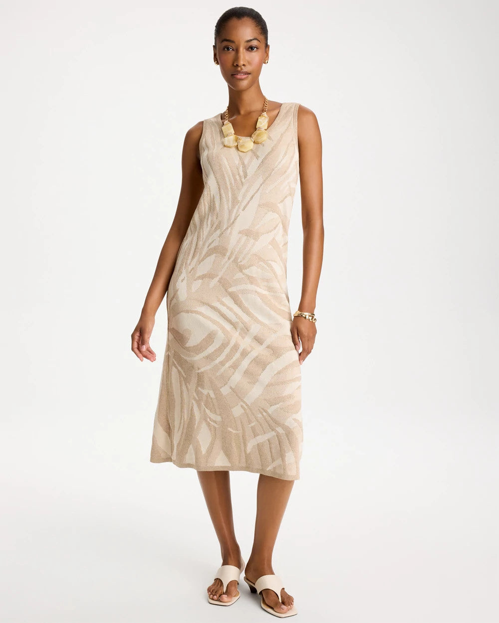 Chico's Sale - Knit Printed Sweater Dress