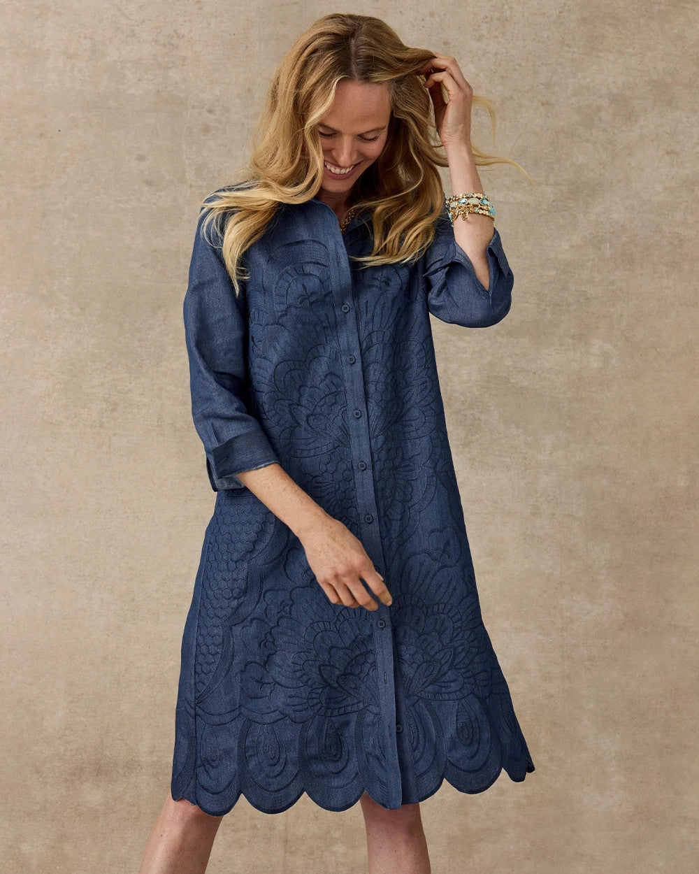 Chico's Online - Denim Embroidered Dress