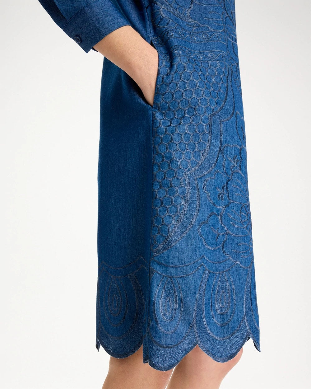 Chico's Online - Denim Embroidered Dress